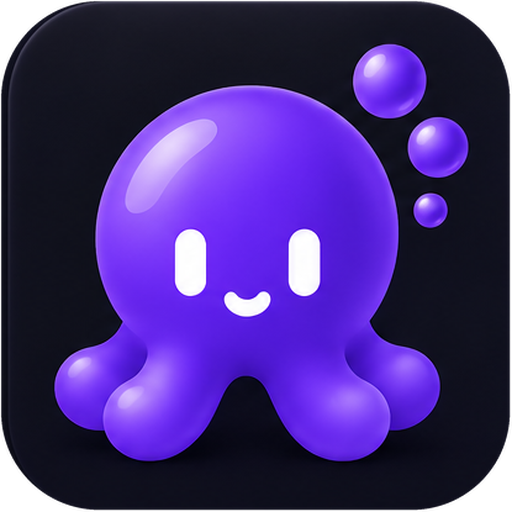 Adea app icon, black colourway