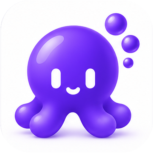 Adea app icon, white colourway