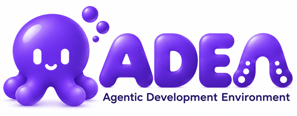 The Adea wordmark: a violet octopus mascot next to the letters ADEA, with the tagline Agentic Development Environment